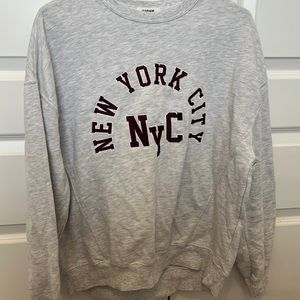 Women’s gray New York City sweatshirt. Garage brand extra small.